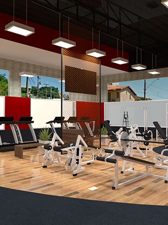 Arquiteta e Designer de Interiores em Atibaia Projeto Academia | Karla Pimentel