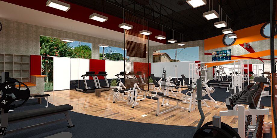 Arquiteta e Designer de Interiores em Atibaia Projeto Academia | Karla Pimentel